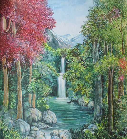 Water Fall Fine Art Paint