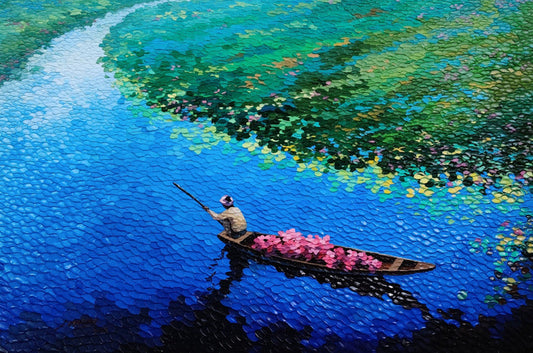 River of Blossoms (Indian Landscape Art)